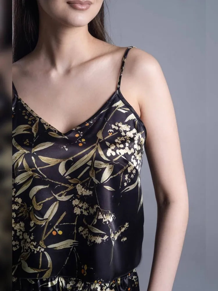 Pijama FlowerLux Preto