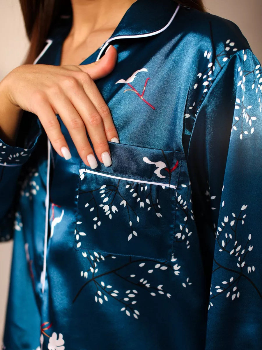 Pijama Longo Aurora Blue