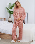 Pijama Longo Geométrico Notte Rosa