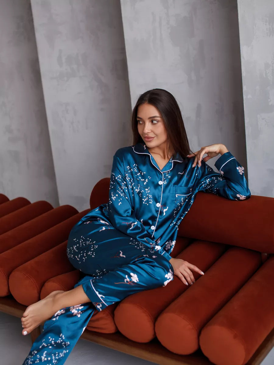 Pijama Longo Aurora Blue