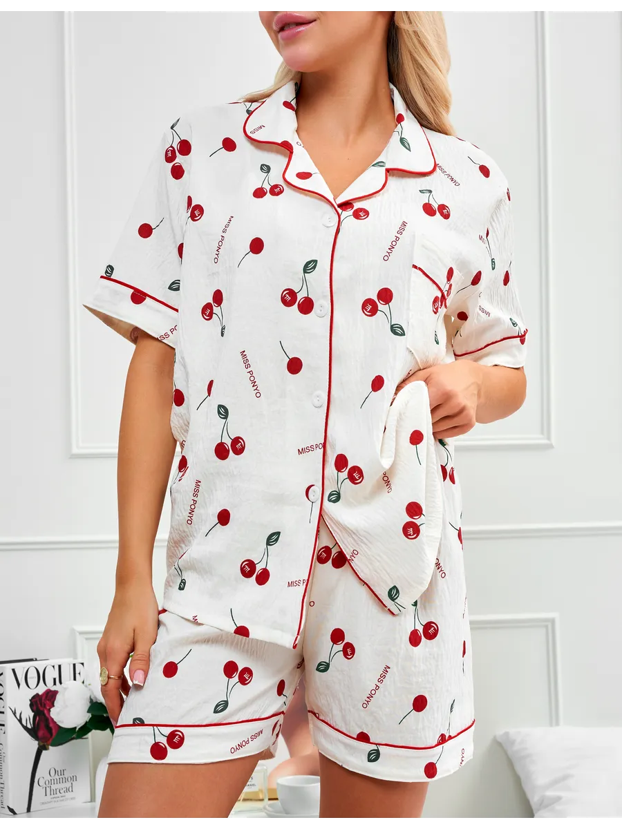 Pijama Americano Cherry Bloom