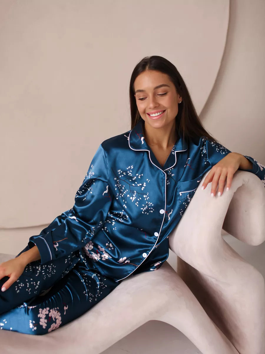 Pijama Longo Aurora Blue