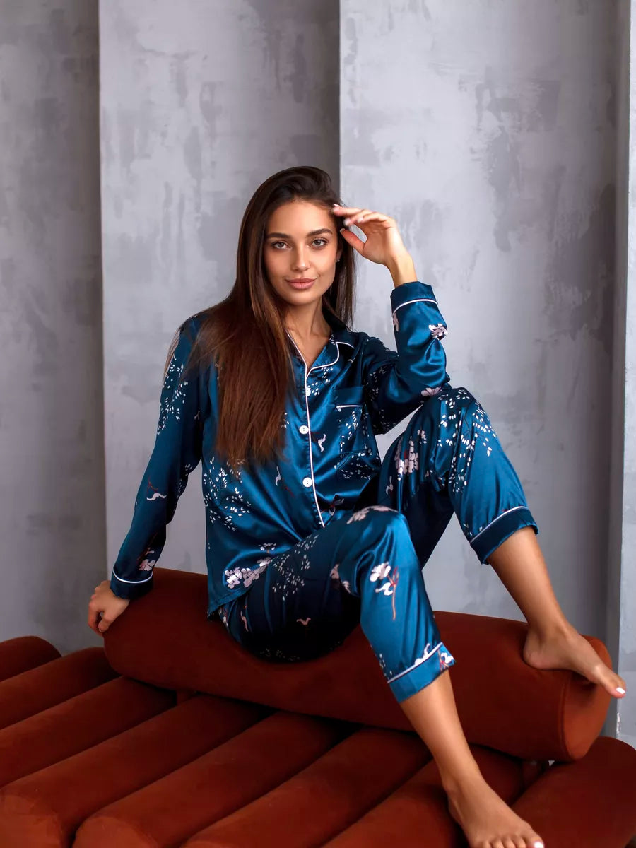 Pijama Longo Aurora Blue