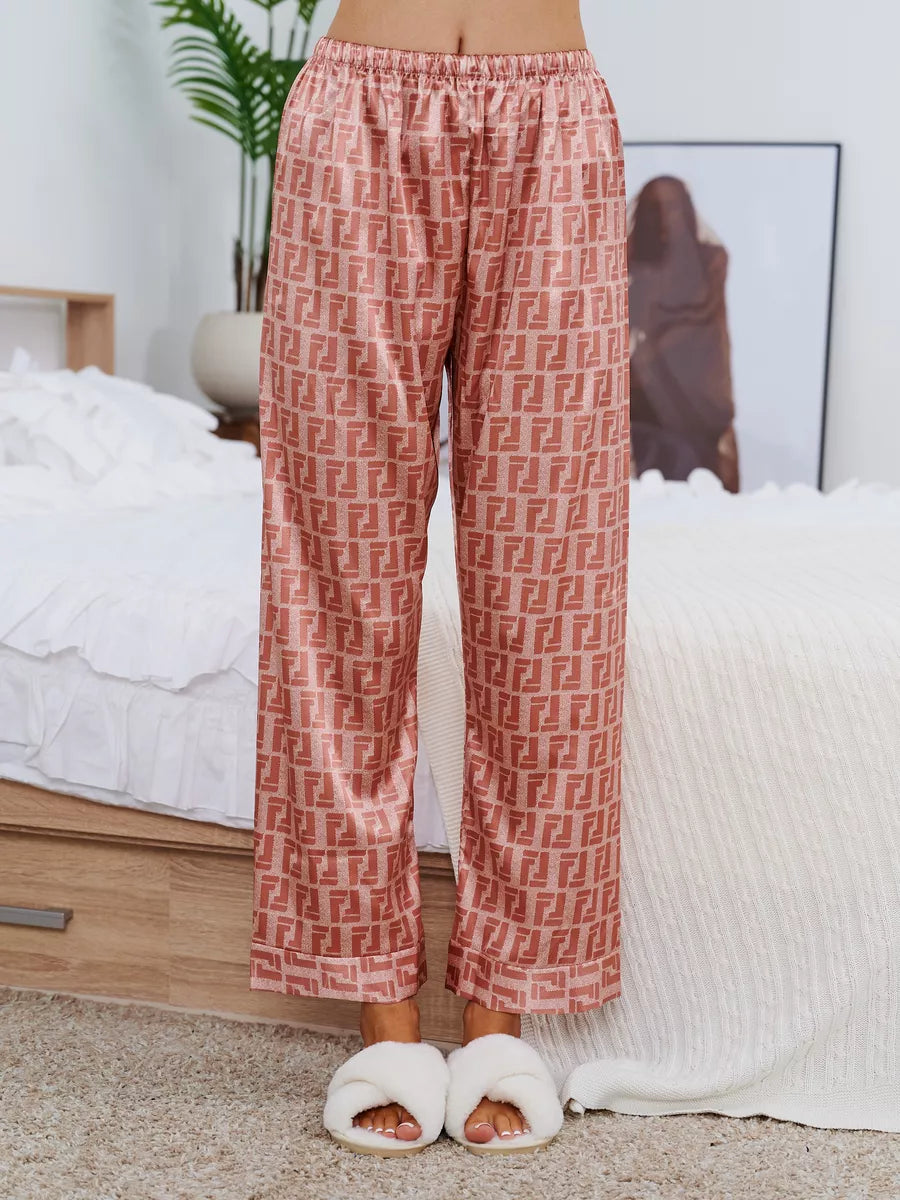 Pijama Longo Geométrico Notte Rosa