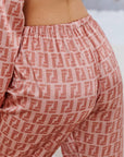 Pijama Longo Geométrico Notte Rosa