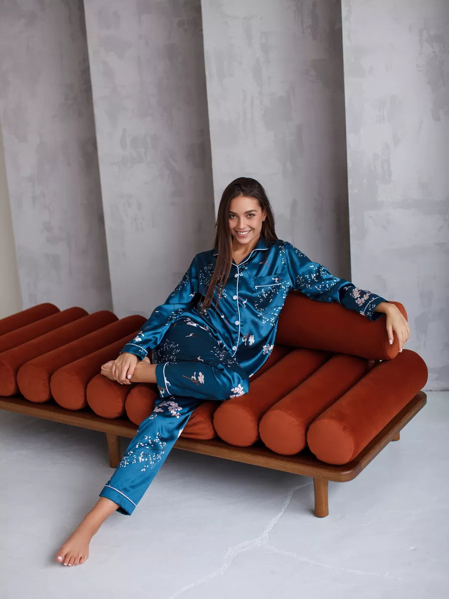 Pijama Longo Aurora Blue