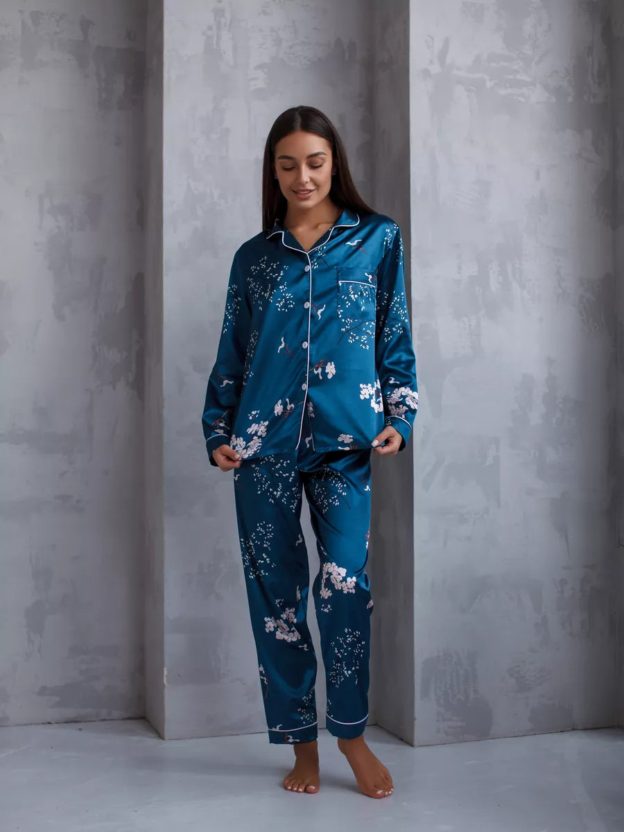 Pijama Longo Aurora Blue