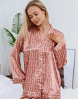 Pijama Longo Geométrico Notte Rosa