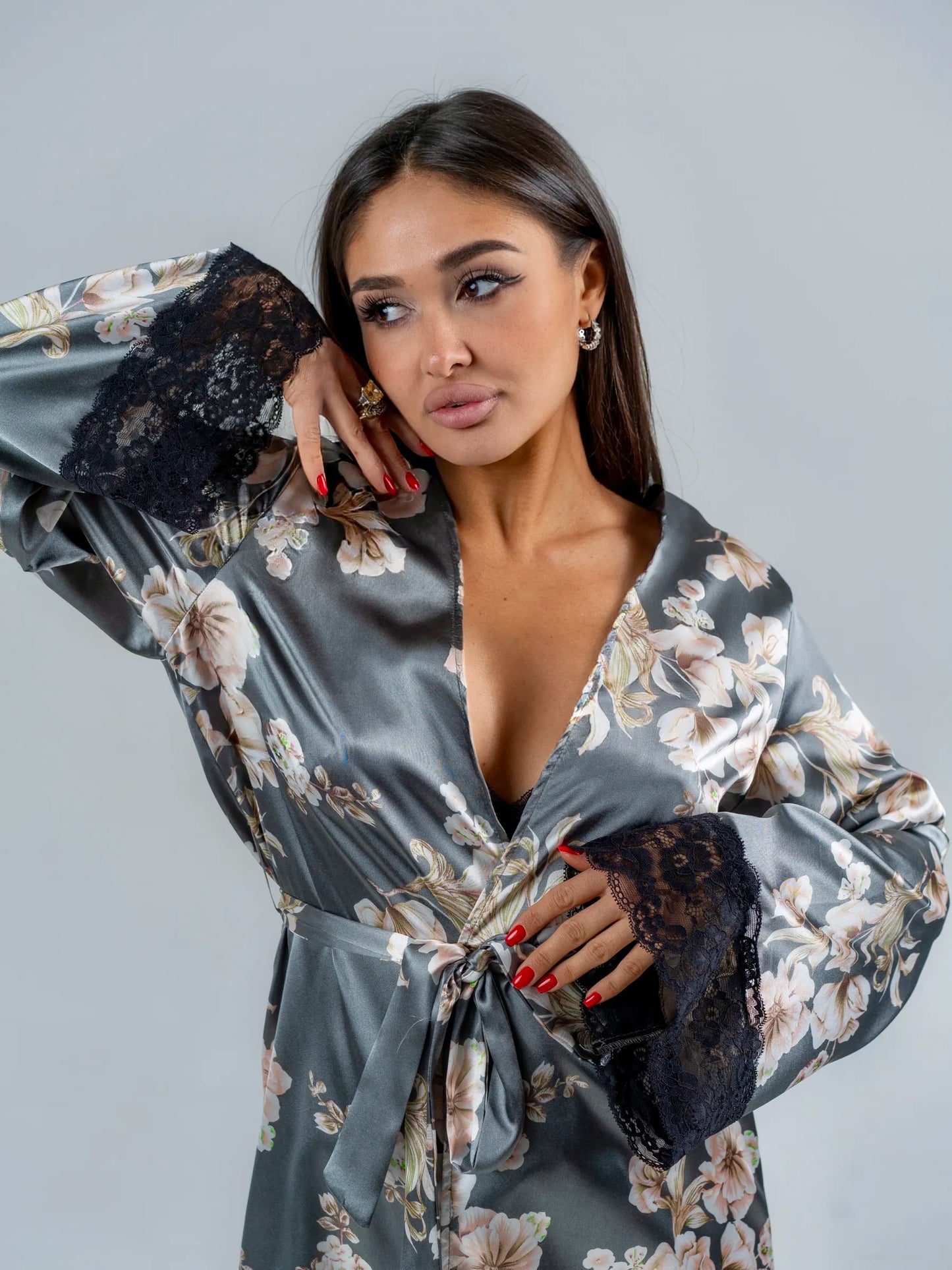 Conjunto BabyDoll e Robe Wild Lace Flora