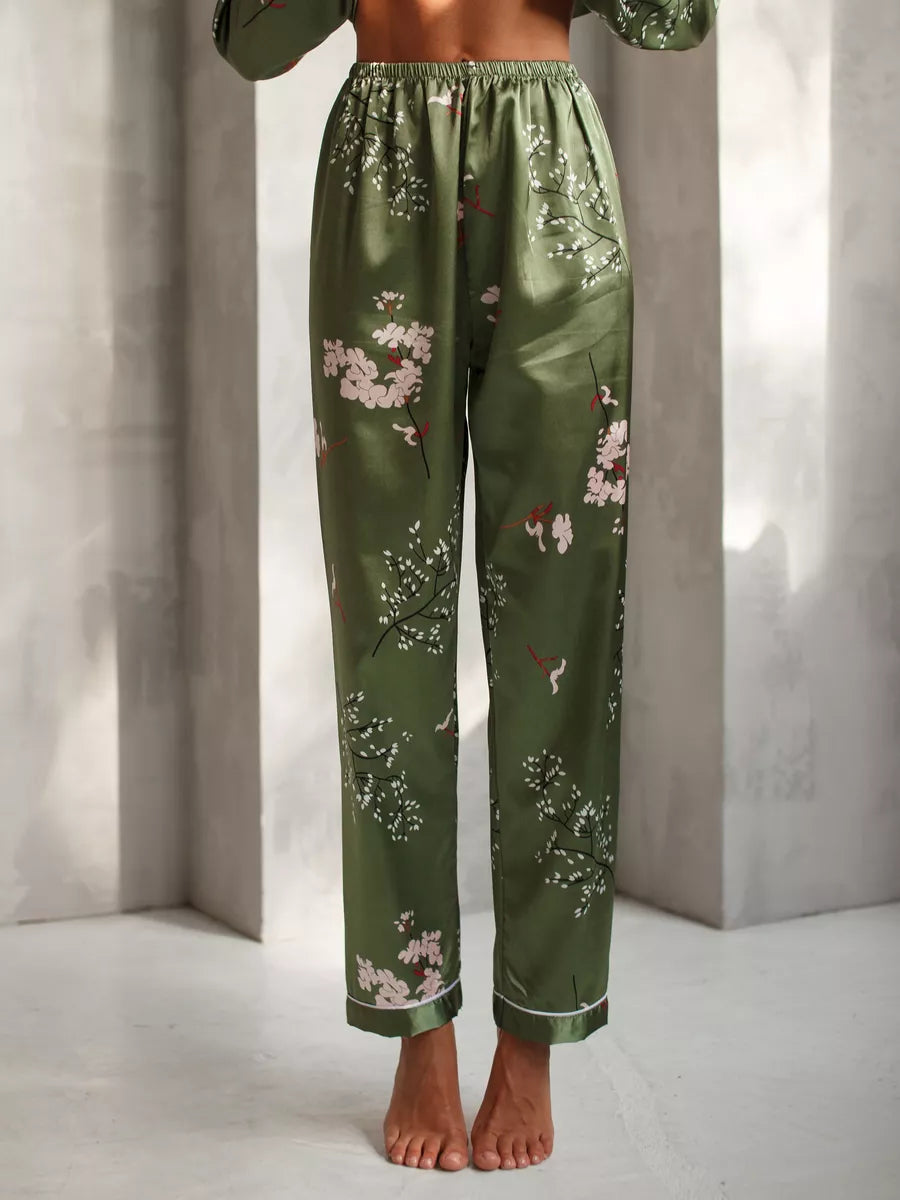 Pijama Longo Jade Botanique