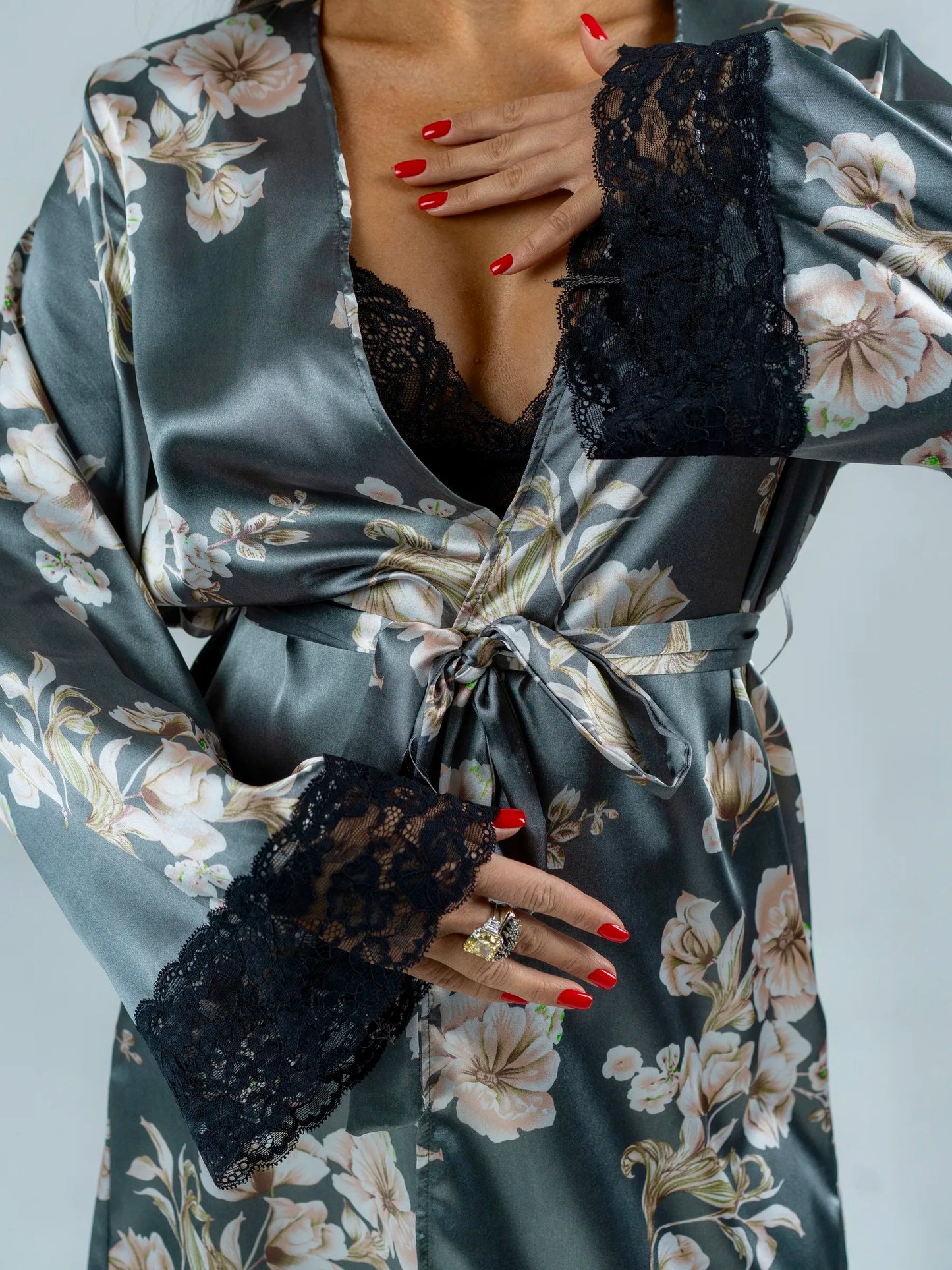 Conjunto BabyDoll e Robe Wild Lace Flora