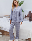 Pijama Longo Geométrico Notte Blue