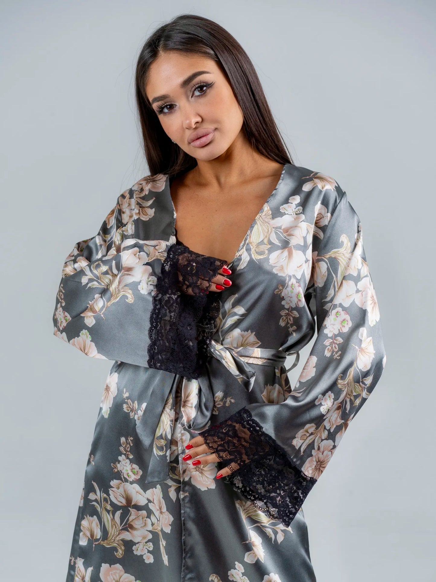 Conjunto BabyDoll e Robe Wild Lace Flora