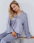 Pijama Longo Geométrico Notte Blue