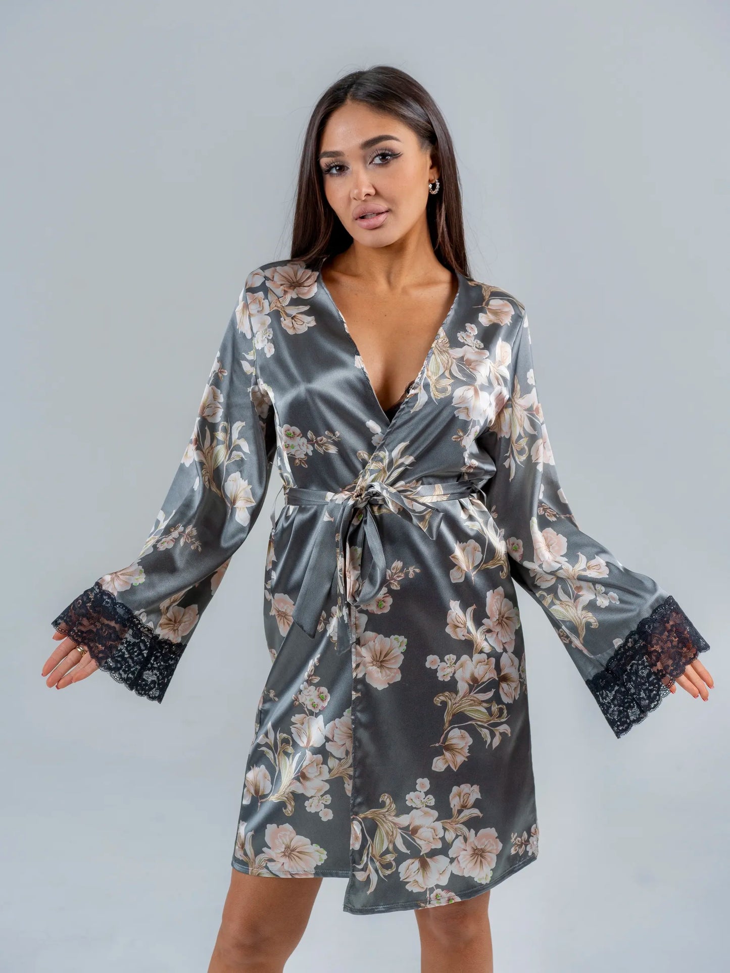Conjunto BabyDoll e Robe Wild Lace Flora