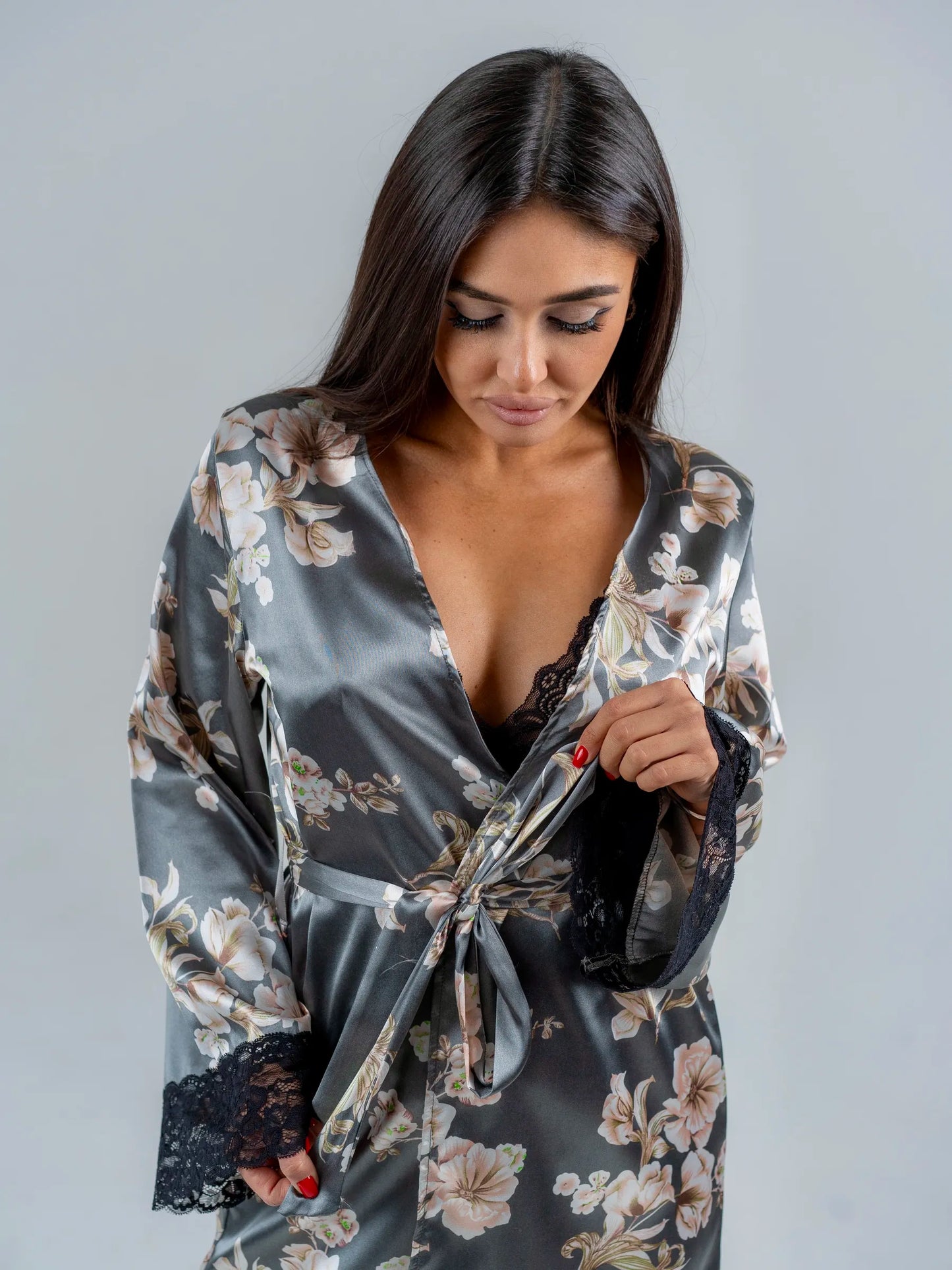 Conjunto BabyDoll e Robe Wild Lace Flora