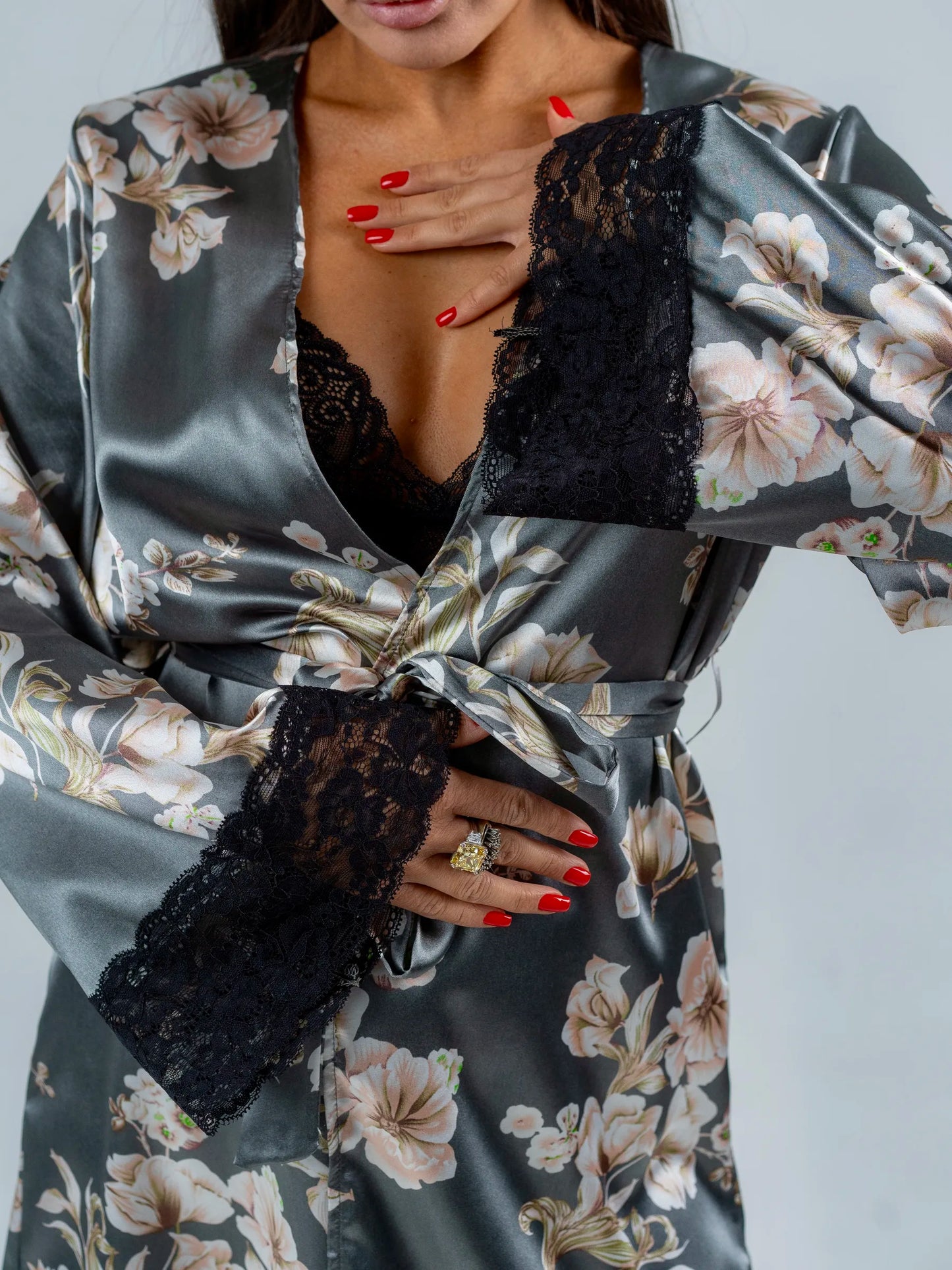 Conjunto BabyDoll e Robe Wild Lace Flora