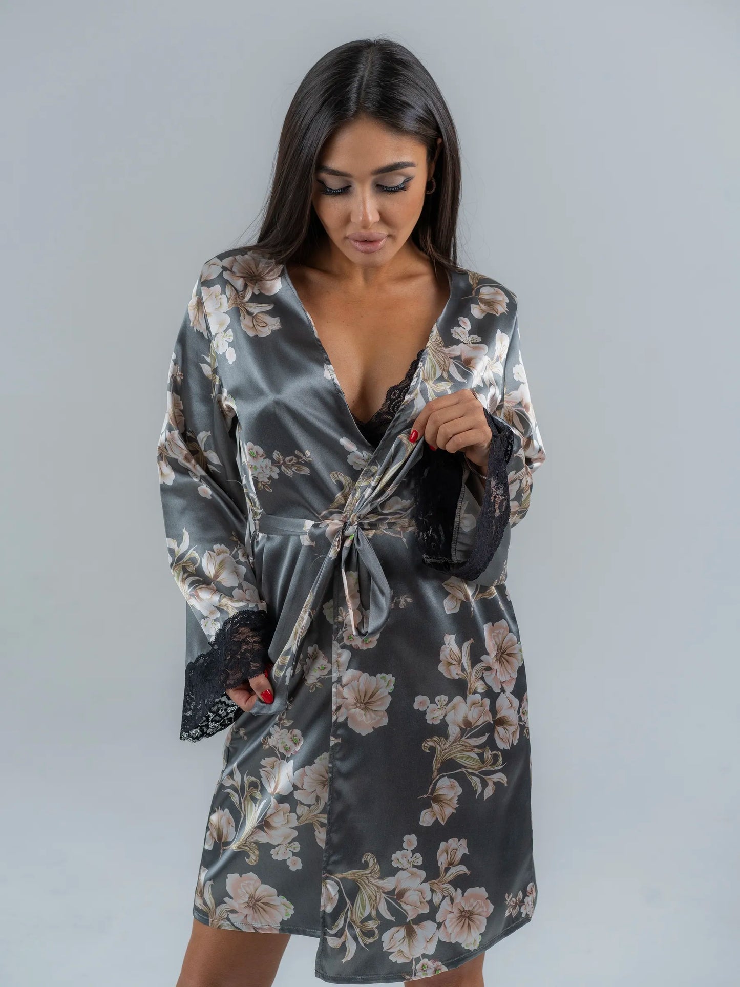 Conjunto BabyDoll e Robe Wild Lace Flora