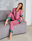 Pijama Longo Santorini Manga Curta