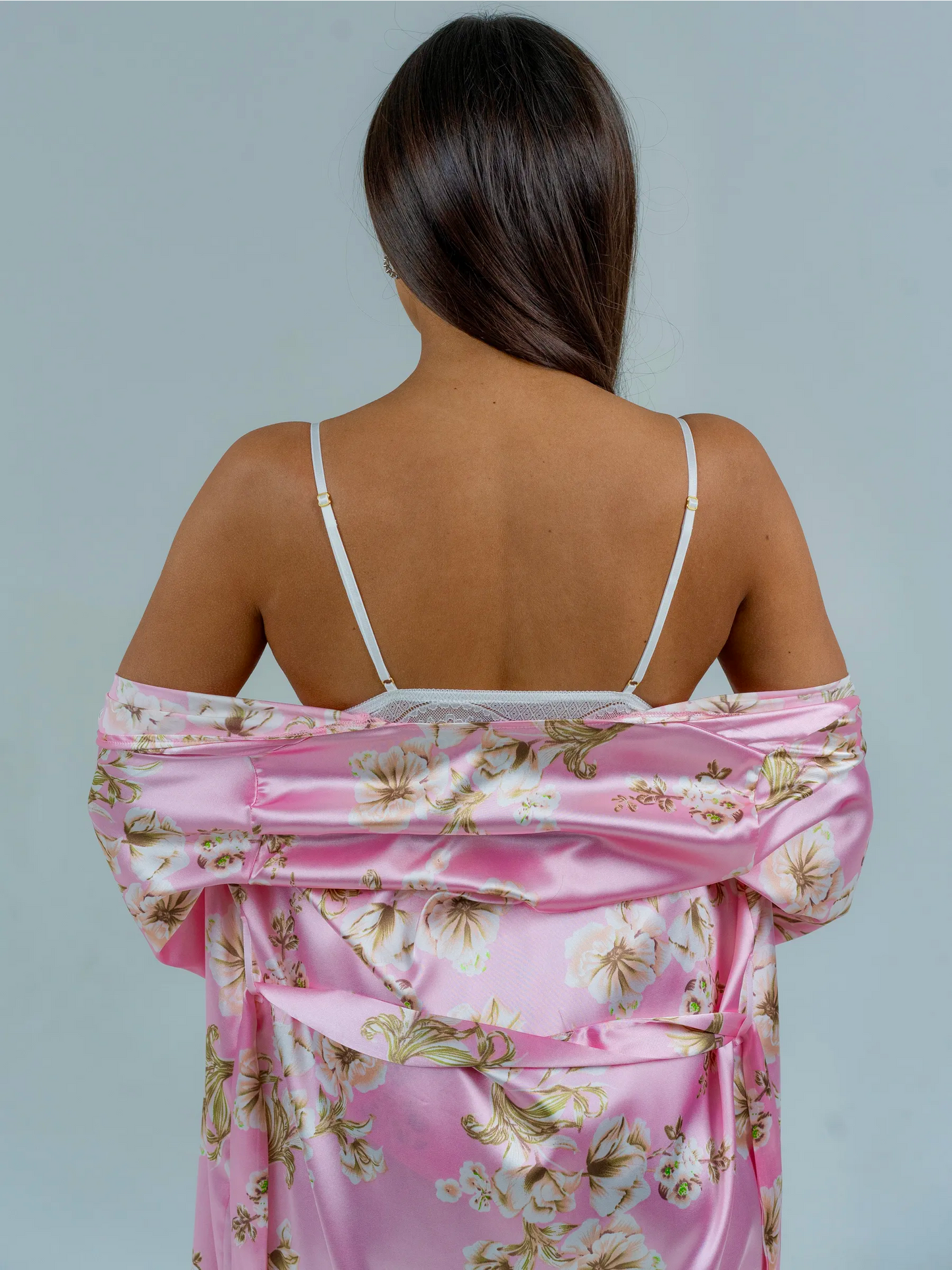 Conjunto BabyDoll e Robe Wild Lace Rosé