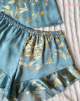 Pijama Real FlowerLux™ | Elegância e Conforto (Conjunto Completo) - savina