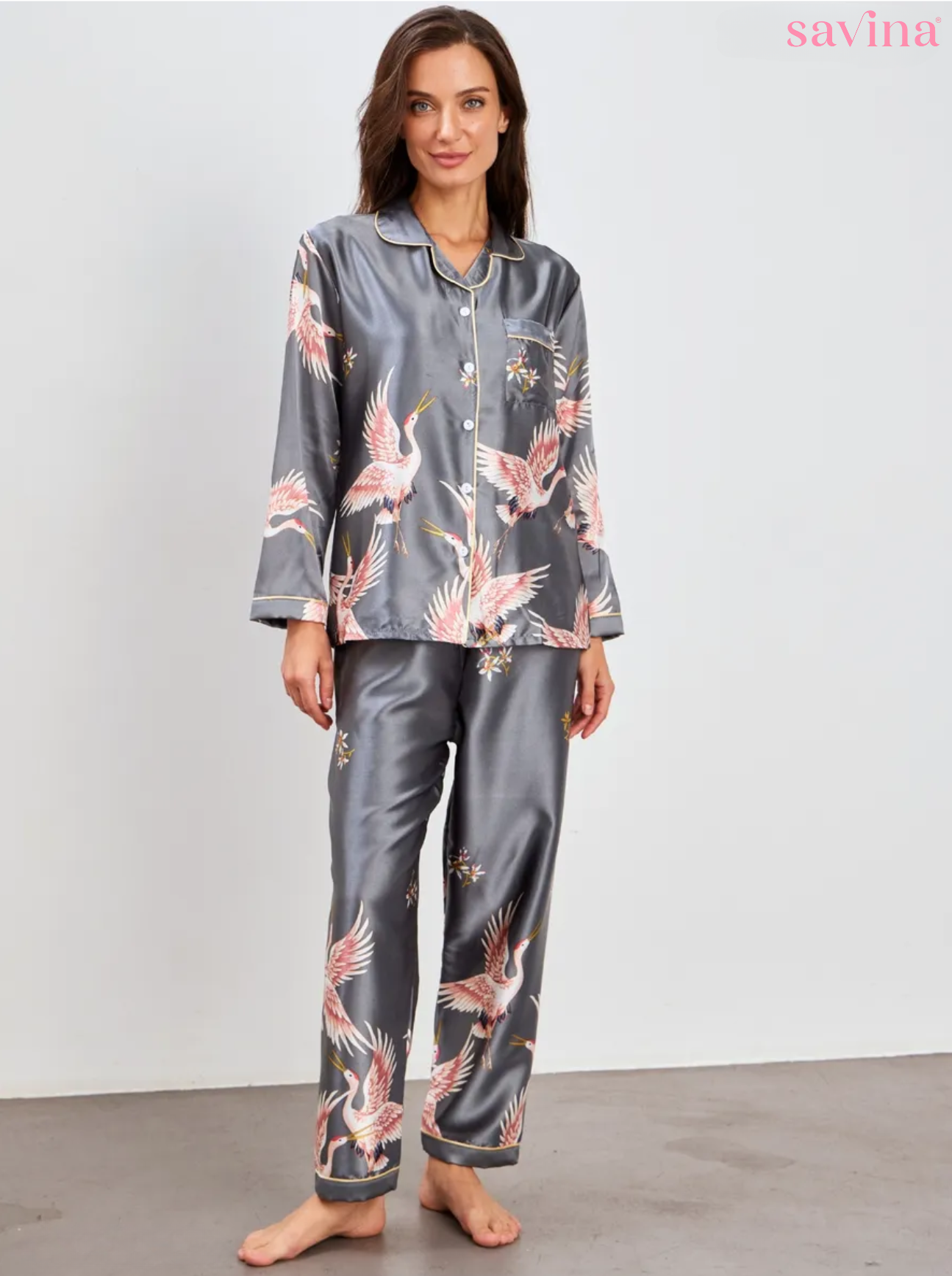 Pijama Longo Garça Imperial