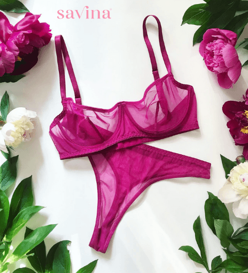 Conjunto de Lingerie Barette™ | ( O Segredo Feminino) Malha Transparente (FRETE GRÁTIS) - savina