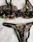 Conjunto Lingerie Lace Floral™ | O Segredo das Mulheres (Conjunto Completo) - savina