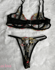 Conjunto Lingerie Lace Floral™ | O Segredo das Mulheres (Conjunto Completo) - savina