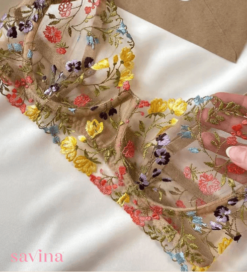 Conjunto Lingerie Lace Floral™ | O Segredo das Mulheres (Conjunto Completo) - savina