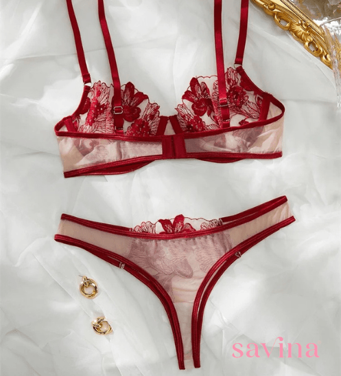 Conjunto de Lingerie de Luxo Rose™ | Tecido Premium (FRETE GRÁTIS) - savina