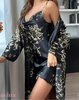 Conjunto Floral Royalty™ | (Conjunto Completo Robe + Camisola) Conforto e Elegância (FRETE GRÁTIS) - savina