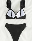 Biquíni Hot Pants Cintura Alta Luna Bella Preto