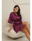 Robe Cetim Dreams Roxo