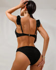 Biquíni Hot Pants Cintura Alta Luna Bella Preto