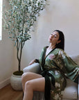 Kimono Verde Éden Japonês