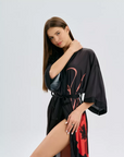 Robe Longo Black Bloom
