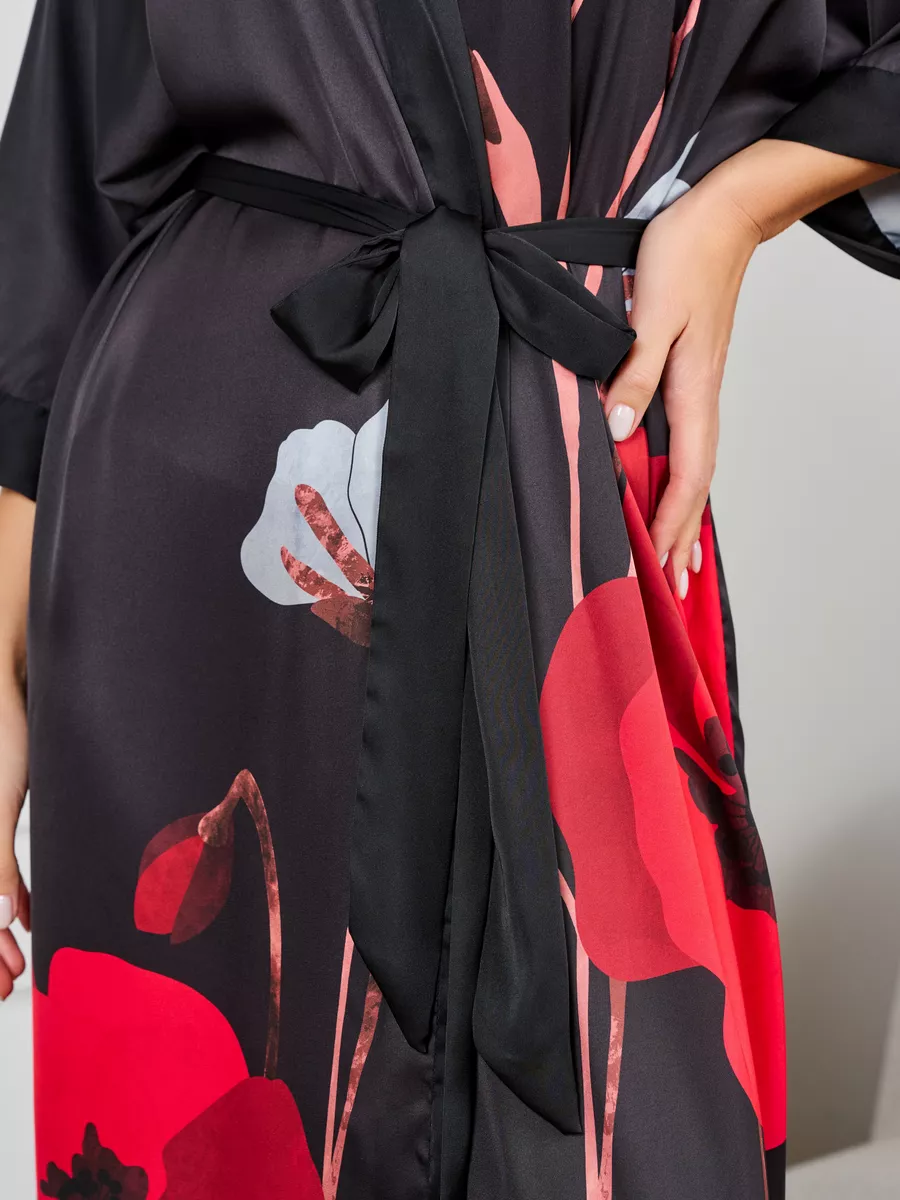 Robe Longo Black Bloom