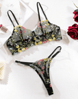 Conjunto Lingerie Lace Floral™ | O Segredo das Mulheres (Conjunto Completo) - savina