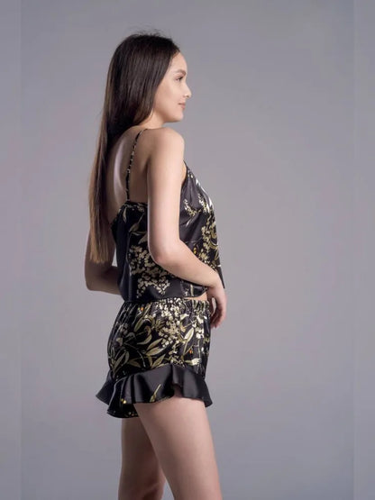 Pijama FlowerLux Preto