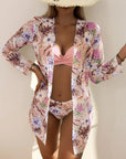 Conjunto Cikini Rose | Biquíni + Saída de Praia