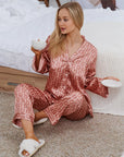 Pijama Longo Geométrico Notte Rosa