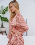 Pijama Longo Geométrico Notte Rosa