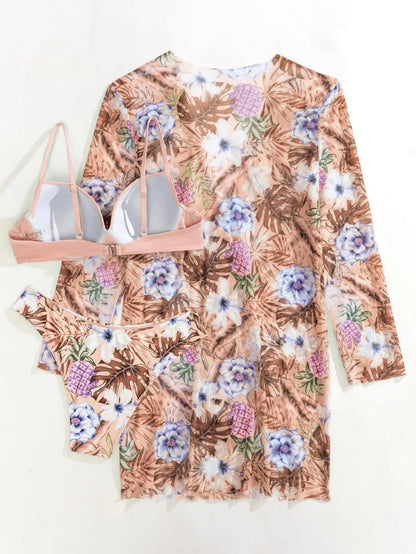 Conjunto Cikini Rose™ | Biquíni + Saída de Praia