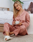 Pijama Longo Geométrico Notte Rosa