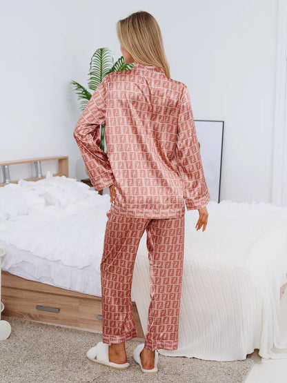 Pijama Longo Geométrico Notte Rosa