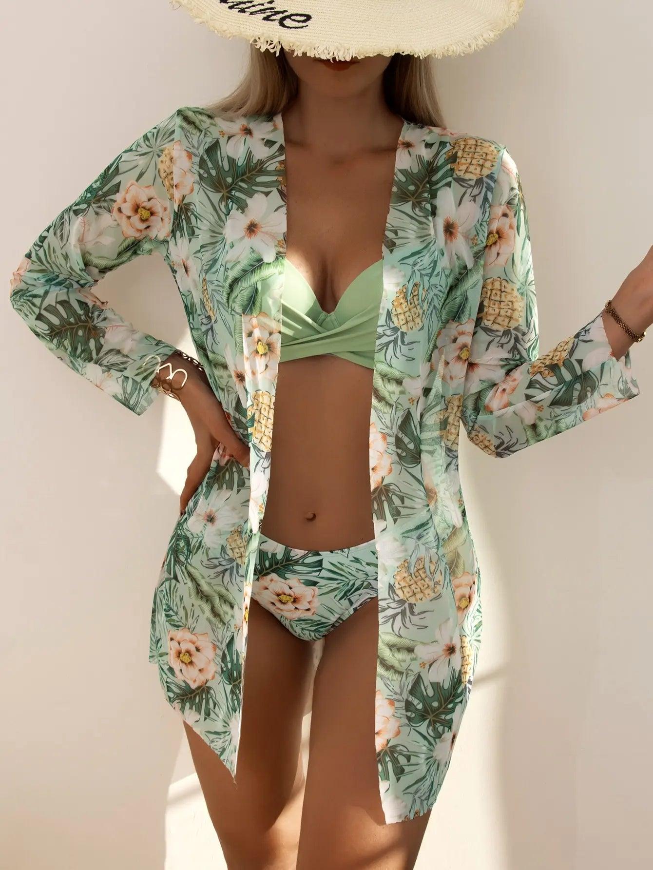 Conjunto Cikini Caribe™ | Biquíni + Saída de Praia