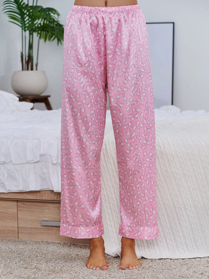 Pijama Longo Corações Pontilhados