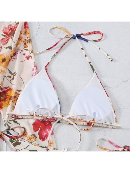 Conjunto Bíquini e Saída de Praia Palm Leaves