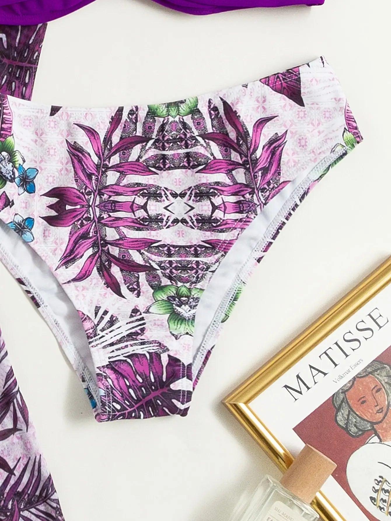 Conjunto Cikini Grape™ | Biquíni + Saída de Praia